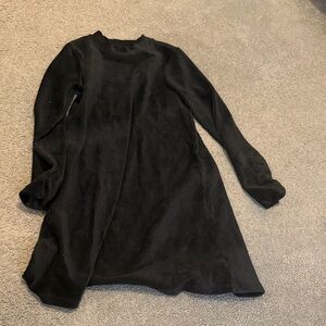 Nordstrom girls size 10 / 12 Long Sleeve black velvet Dress